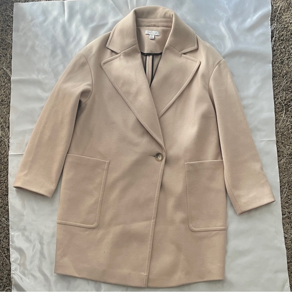 Topshop Cream Pea Coat